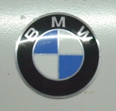 BMW Auto Emblem Plakette vorn Silber